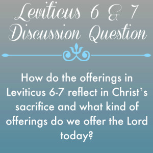2015-05-06 Leviticus 6-7
