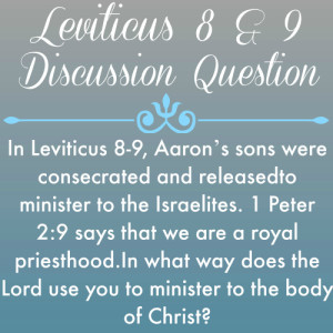 2015-05-06 Leviticus 8-9