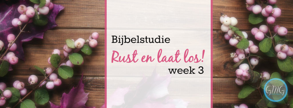 rust en laat los week 3, bijbelstudie, Good Morning Girls